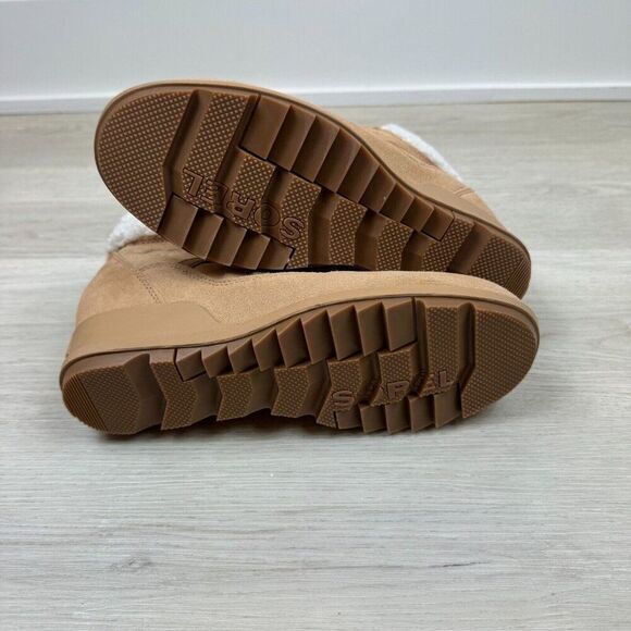 Sorel Evie Cozy Lace Bootie Womens 9.5 Tan Tawny Buff/Wood - Picture 9 of 9